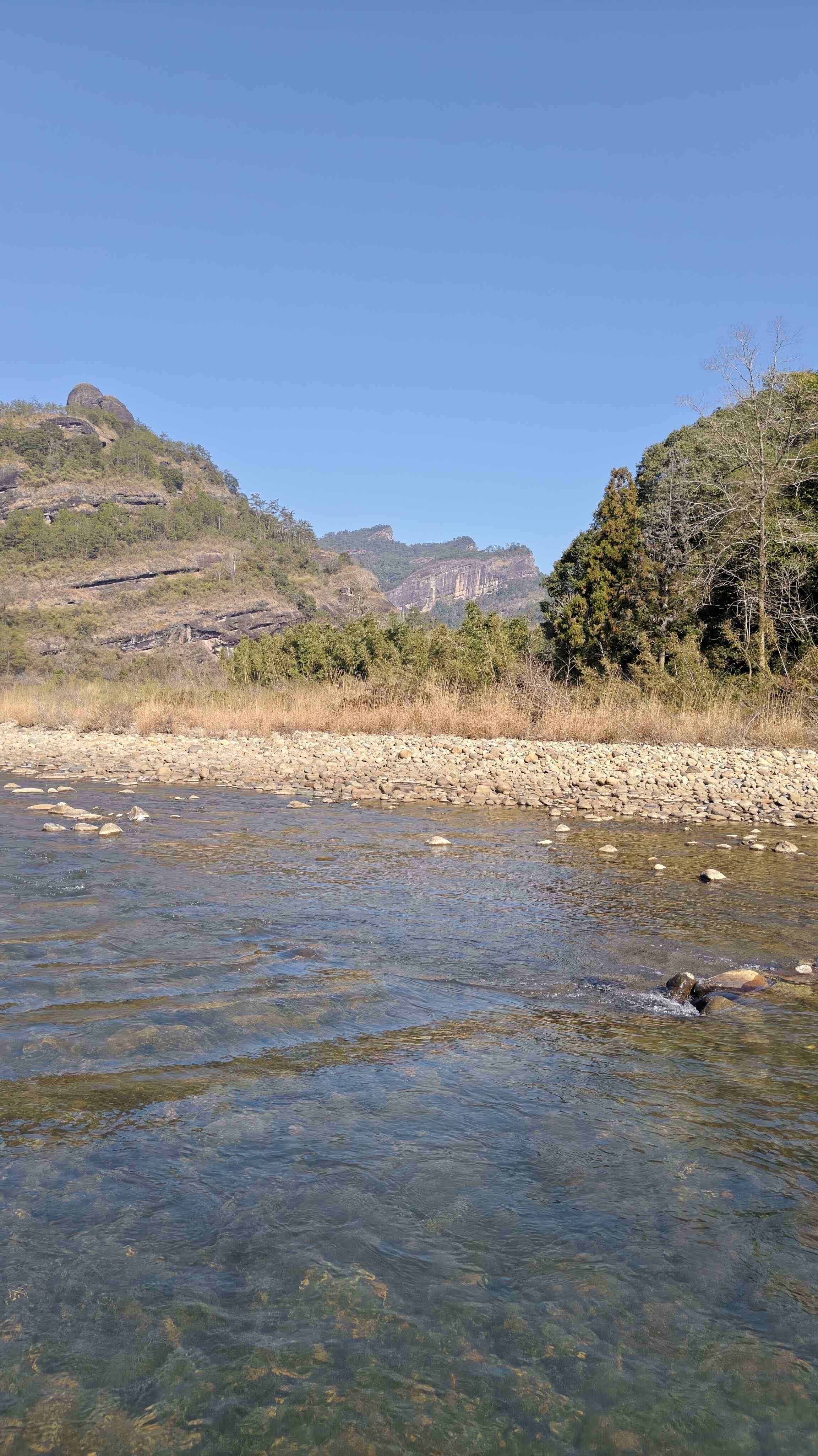 清澈见底的武夷山九曲溪